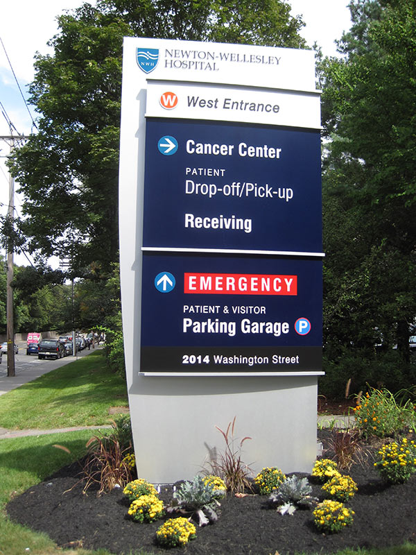 Newton-Wellesley Hospital Exterior Signage