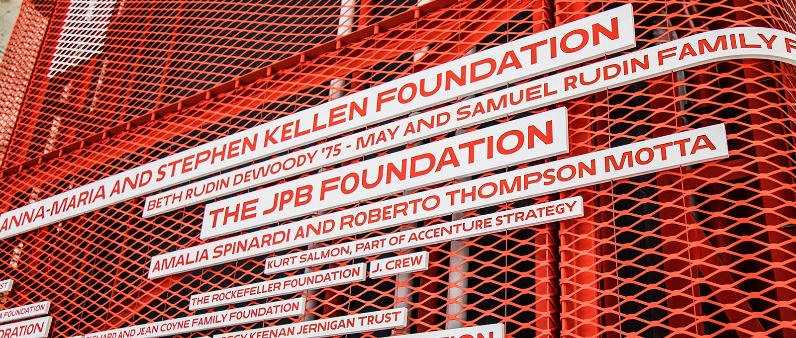 Parsons School of Design Donor Wall