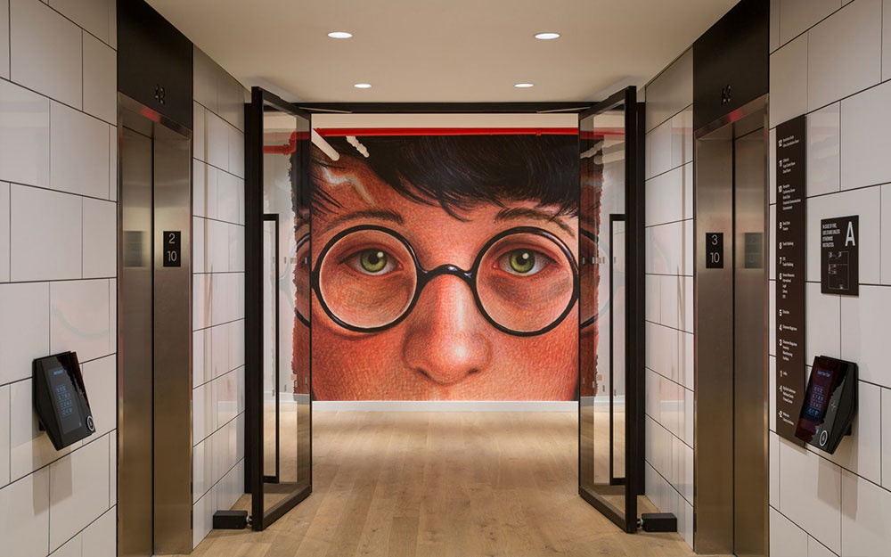 Scholastic HQ Harry Pottyer Elevator Graphics