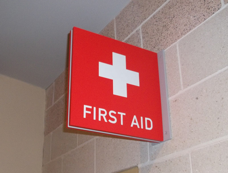 Tampa Bay Lightning First Aid Signage
